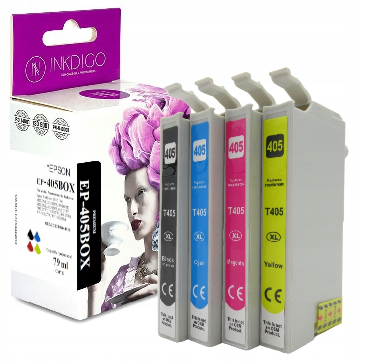 

4 Tusz Do Epson WF7835DTWF WF7840DTWF T405XL 405XL