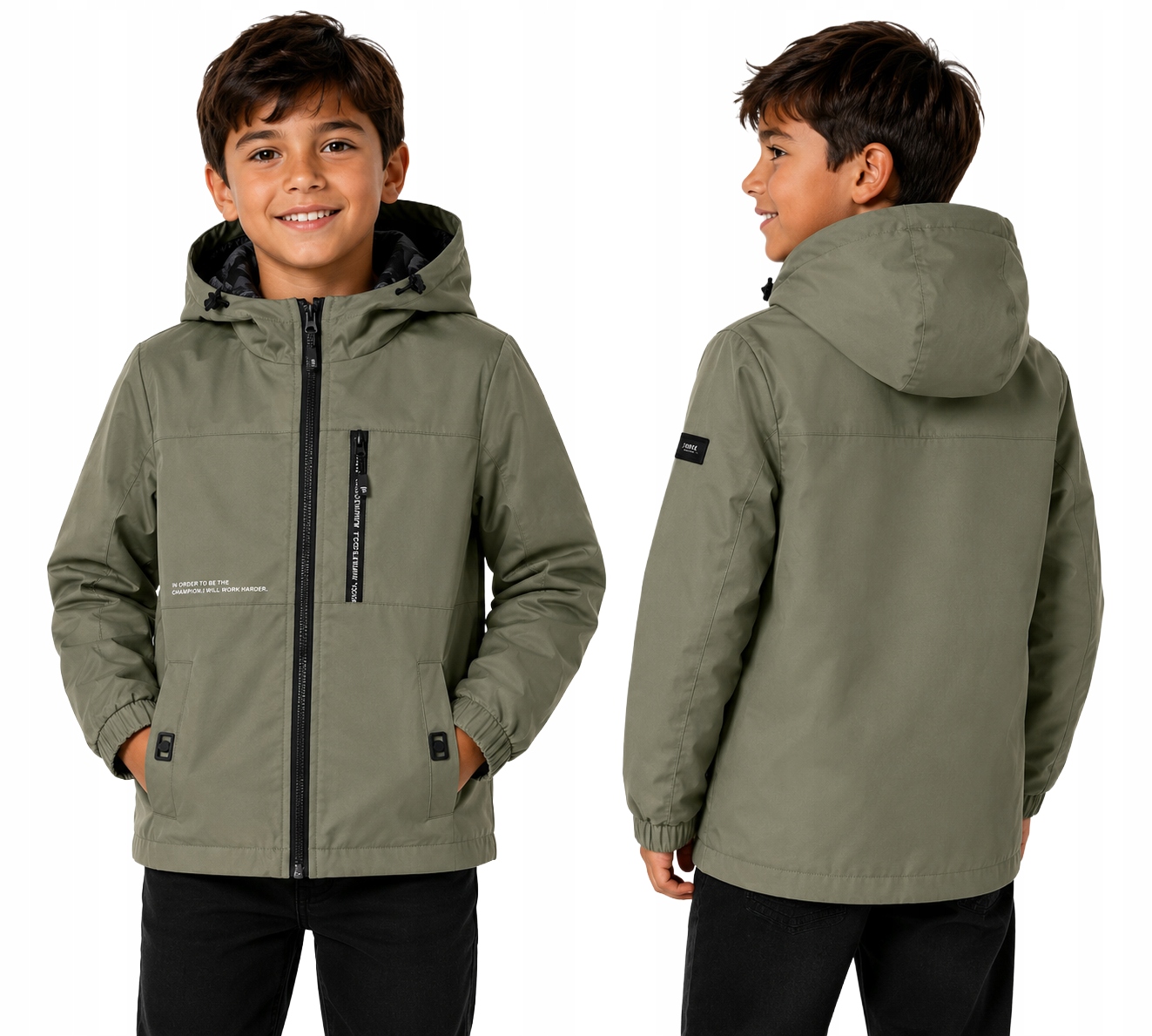 Kurtka chłopięca przejściowa softshell, wodoodporna/wiatroszczelna 98/104