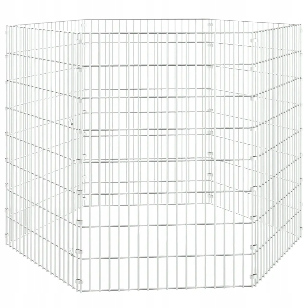 Kotec pro králíky z galvanizovaného železa, stříbrná, 54 x 80 cm
