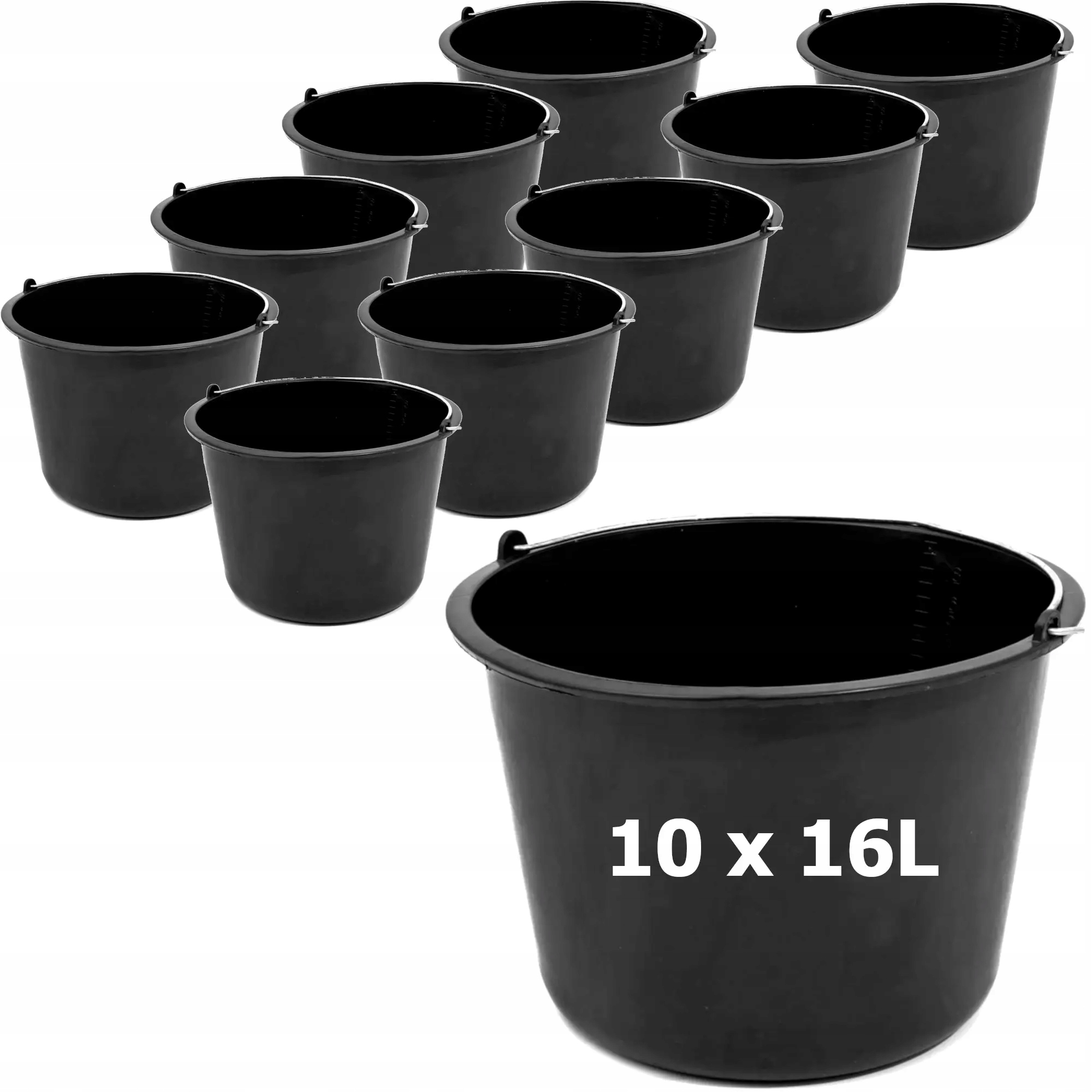 Stavební kbelík 10 ks Hospodářský 16 L 34 cm s úchytem