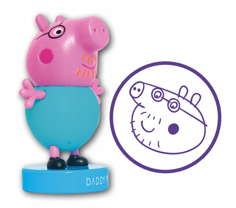 

Świnka Peppa pieczątka z figurką Tata Peppy Kd