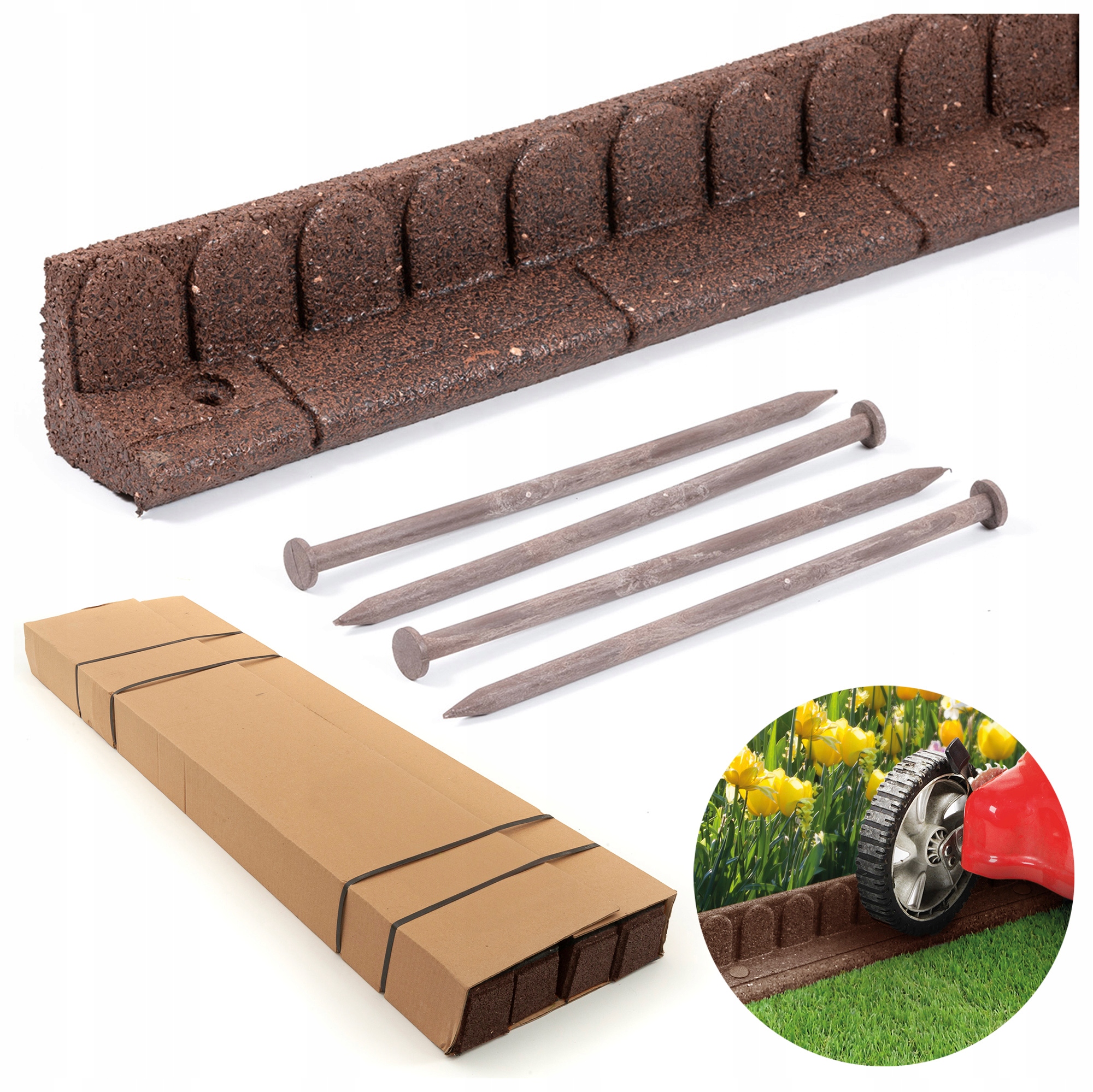 Obrzeże Trawnikowe Ogrodowe 480cm Do Kosiarki Palisada Szpilki Eko Border