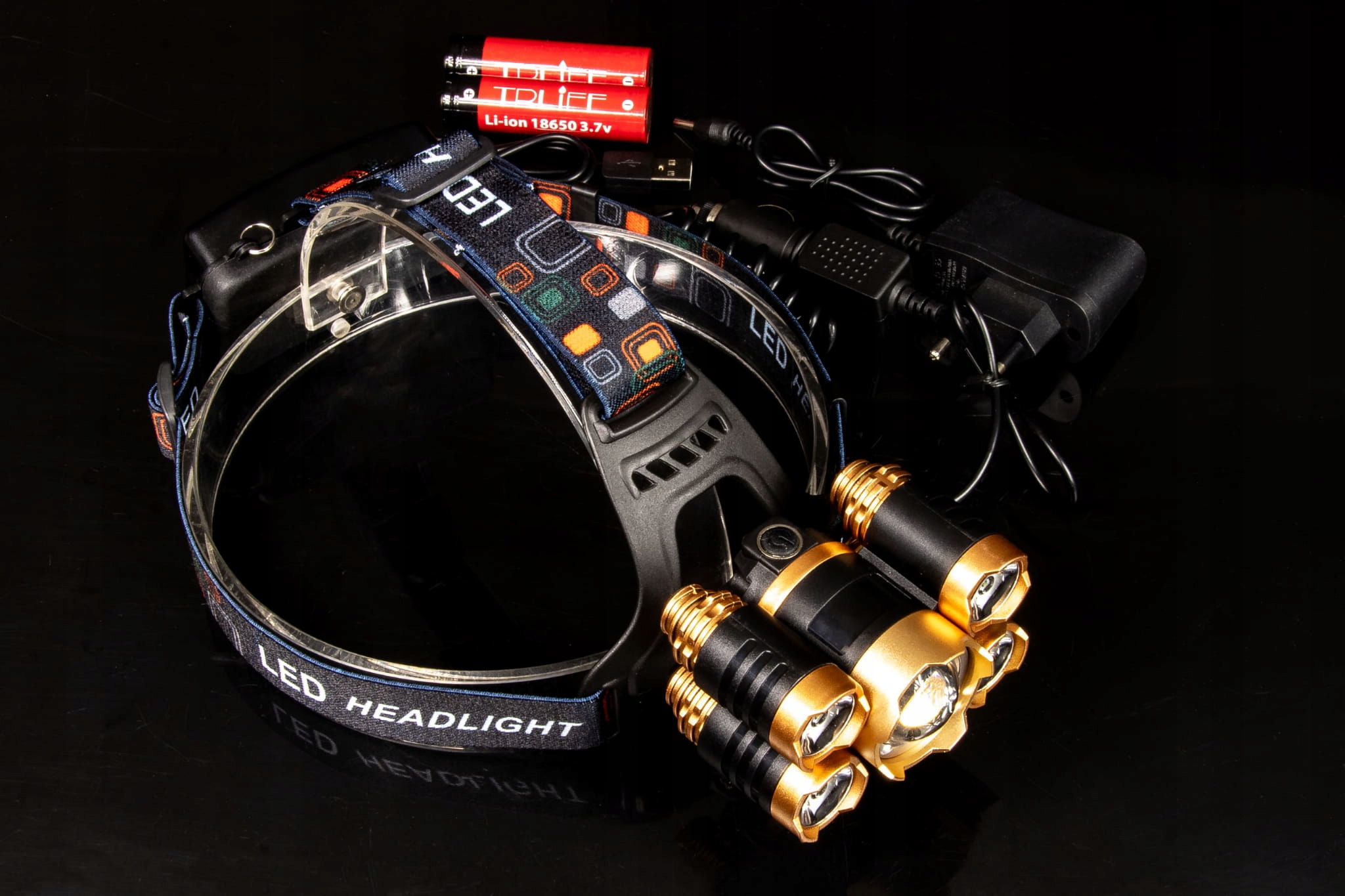 Latarka Czołowa TRLIFE T6 + 4xR2 AUTO - LC026 Rodzaj czołowa