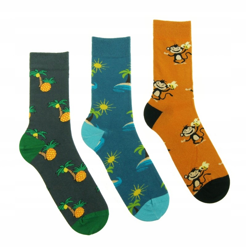 MĘSKIE WZORZYSTE SKARPETY CASUAL MORAJ 43-45 3PARY