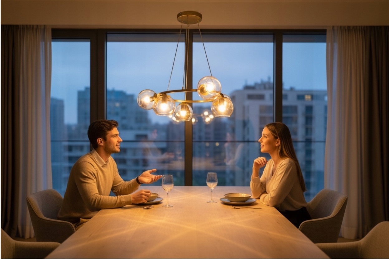 Euro-Lamp Závesná lampa Ring 6 Zlaté tienidlo medová guľa otvorená Výrobca