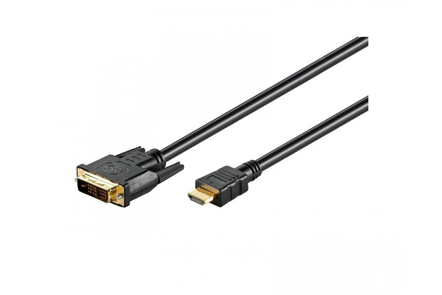 

Goobay Kabel Hdmi 1.4 Wtyk DVI-D (18+1)/HDMI 1m