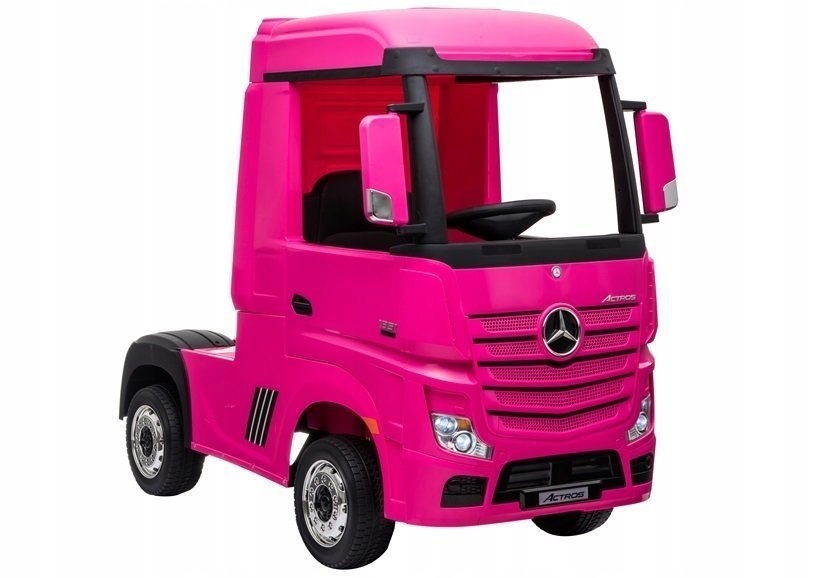 Auto Na Akumulator Mercedes Actros Ciężarówka Pilot MP3 Led Różowy 4x4