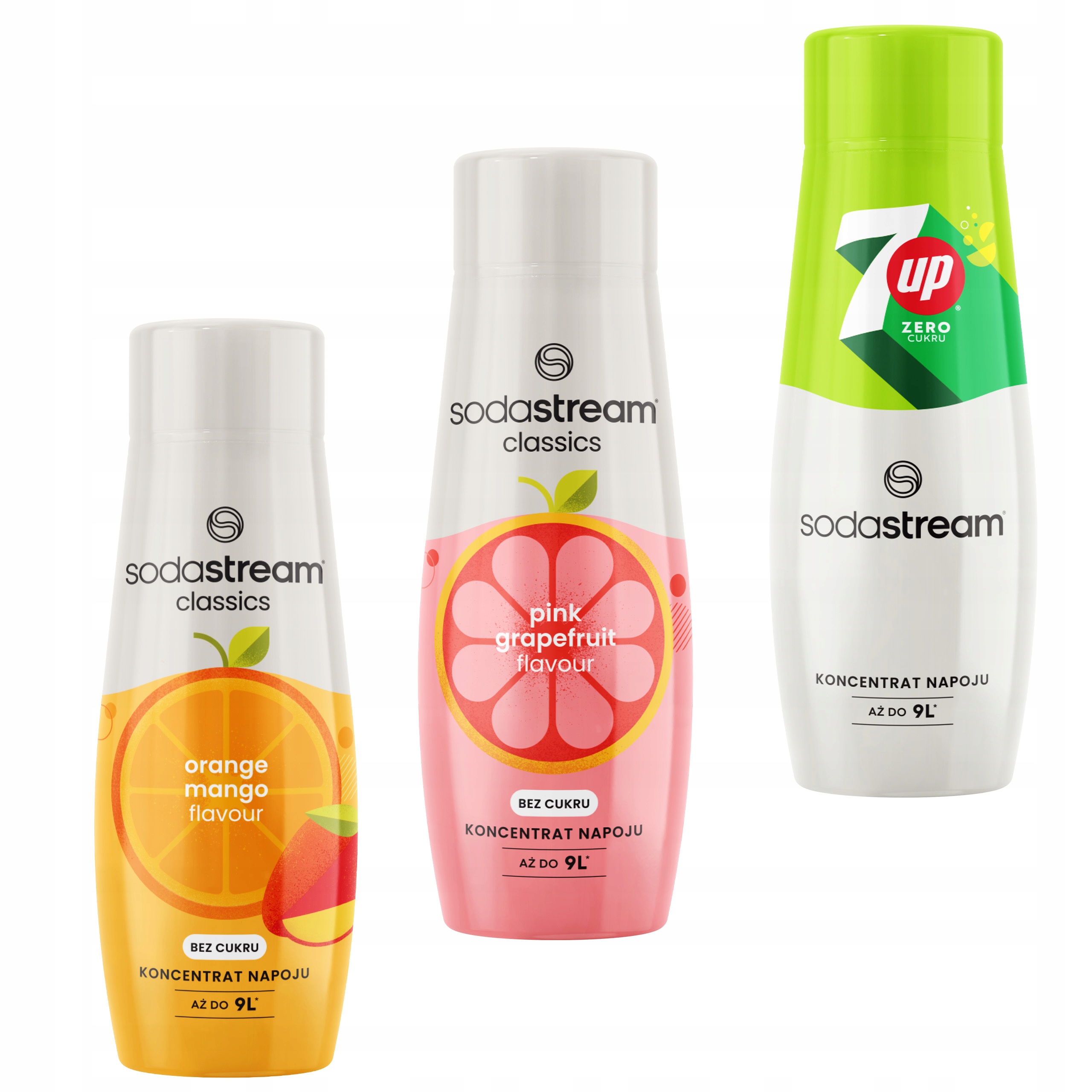 Levně Sirupy SodaStream 7UpFREE+PomerančMango+Grapefruit