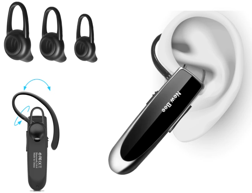 BEZPRZEWODOWA SŁUCHAWKA NEW BEE DO UCHA BLUETOOTH Model NB-LC-B41-BK