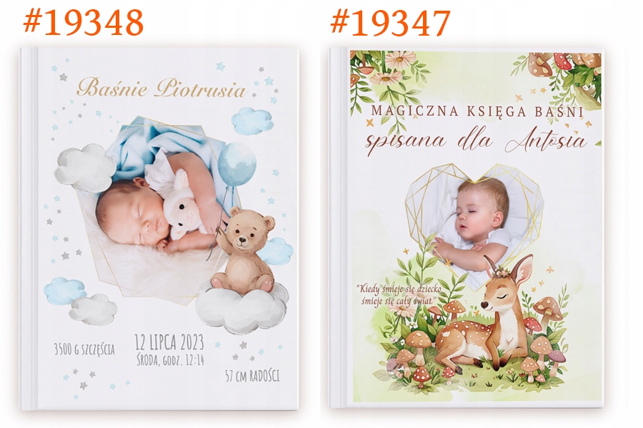 KSIĘGA BAŚNI dla DZIECI z dowolną DEDYKACJĄ PAMIĄTKA CHRZTU ŚWIĘTEGO Okładka twarda