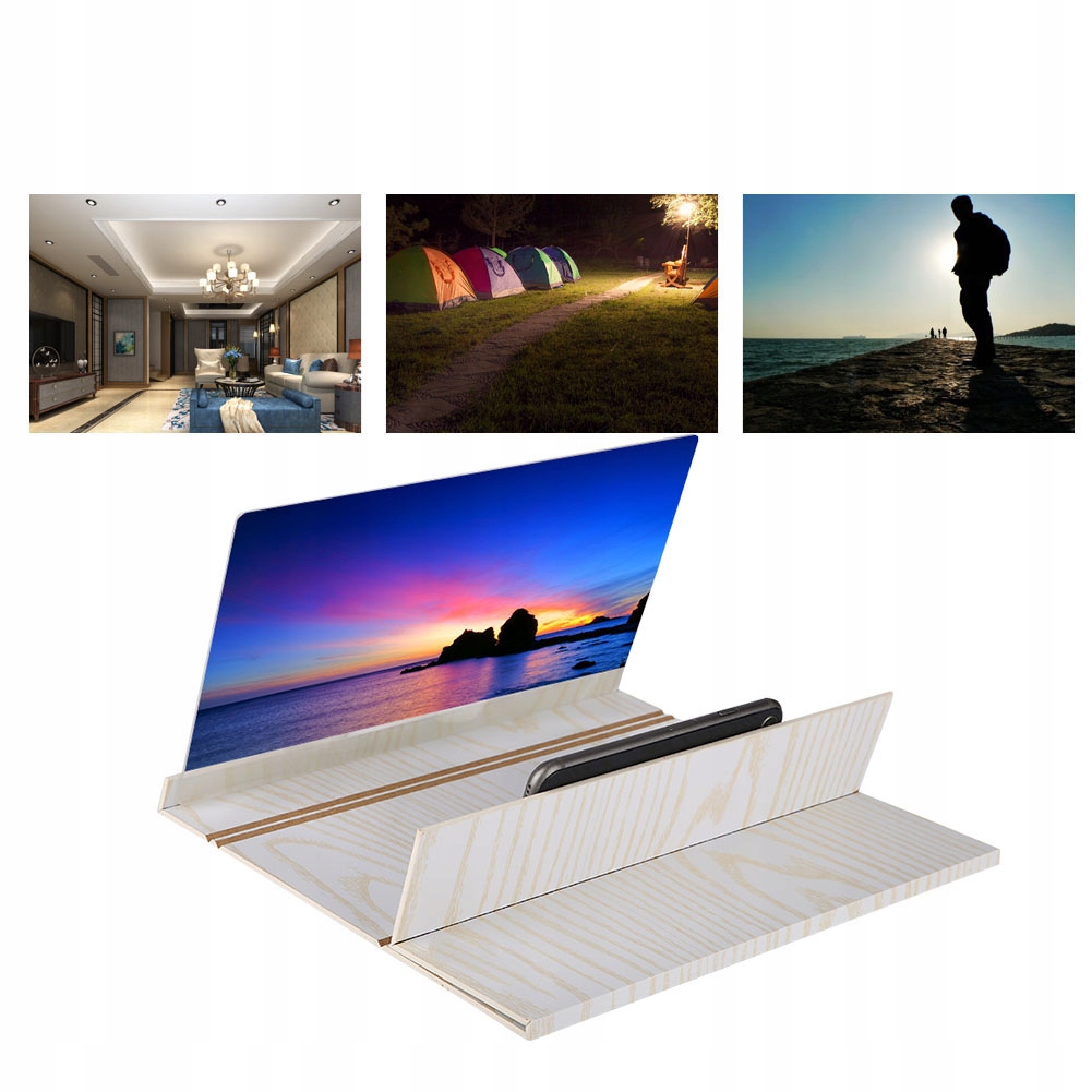 EKRAN SZKŁO POWIĘKSZAJĄCE DO TELEFONU SMARTFONA 12" Marka bez marki