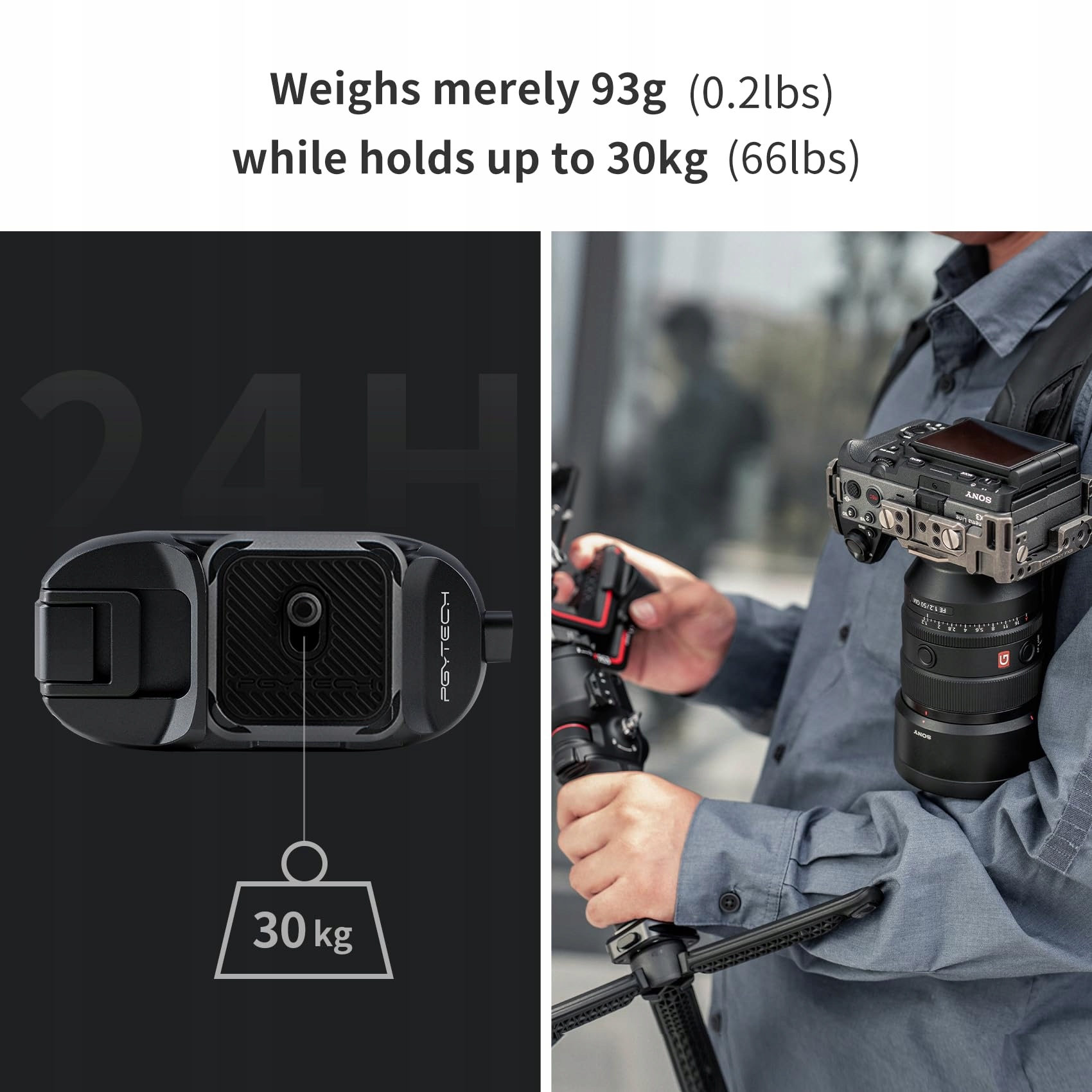PGYTECH Uchwyt Kamerowy Do Plecaka DSLR Sony Nikon Fuji — miniatura 3