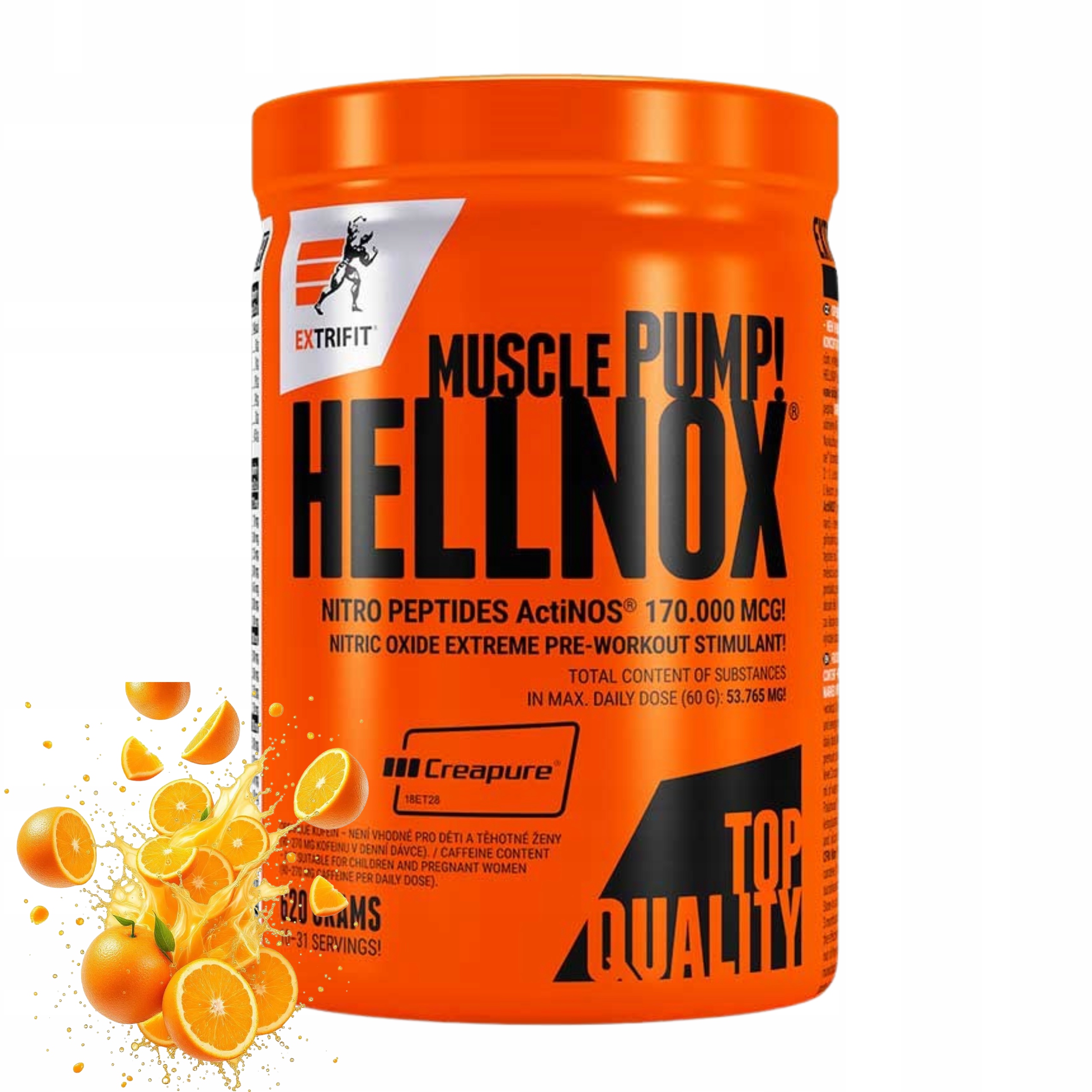 Předtréninkovka Extrifit Hellnox Kreatin Bcaa Arginin Pomeranč