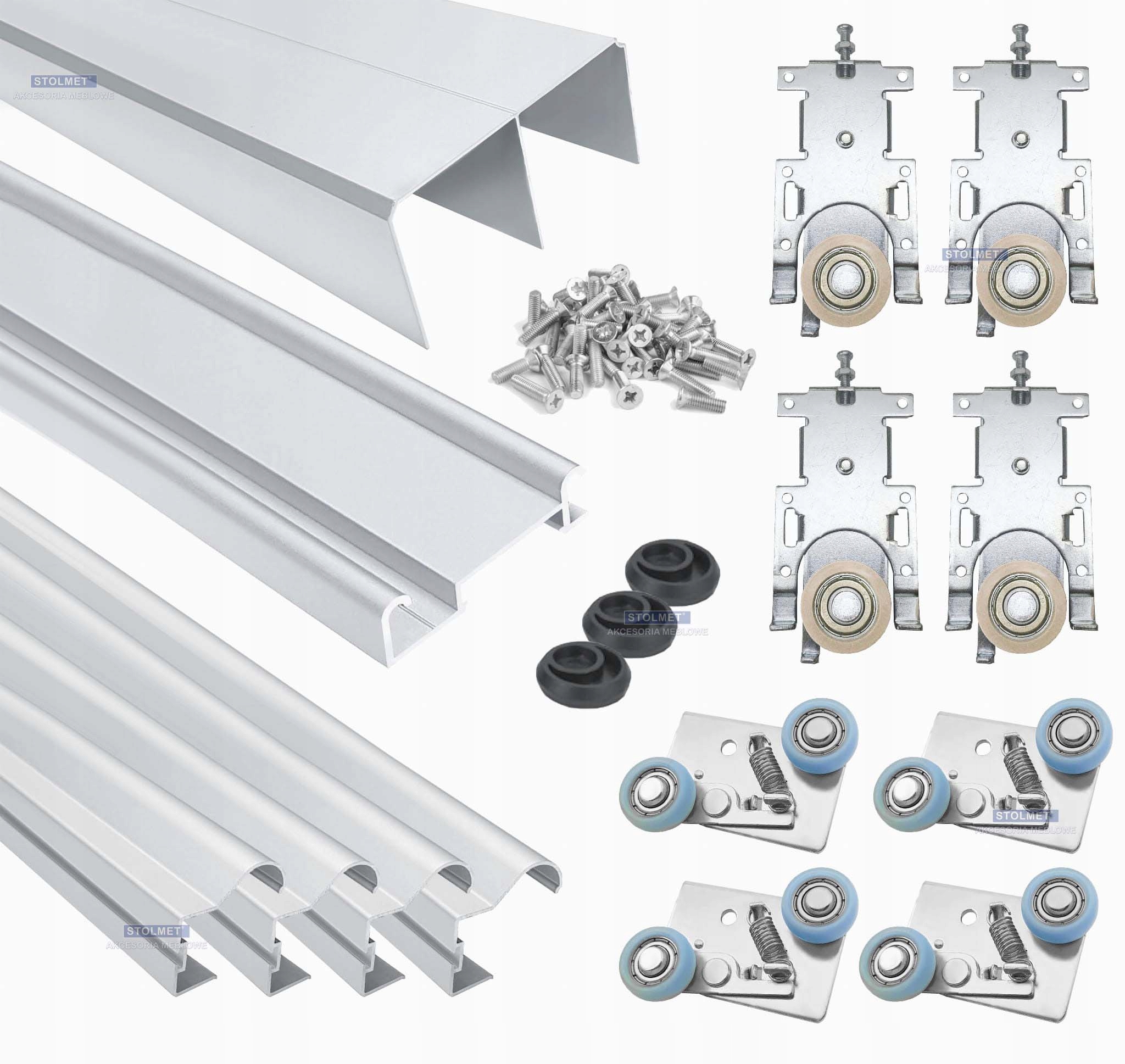 

Drzwi przesuwne zestaw okuć szerokość 1,5m 2 drzwi