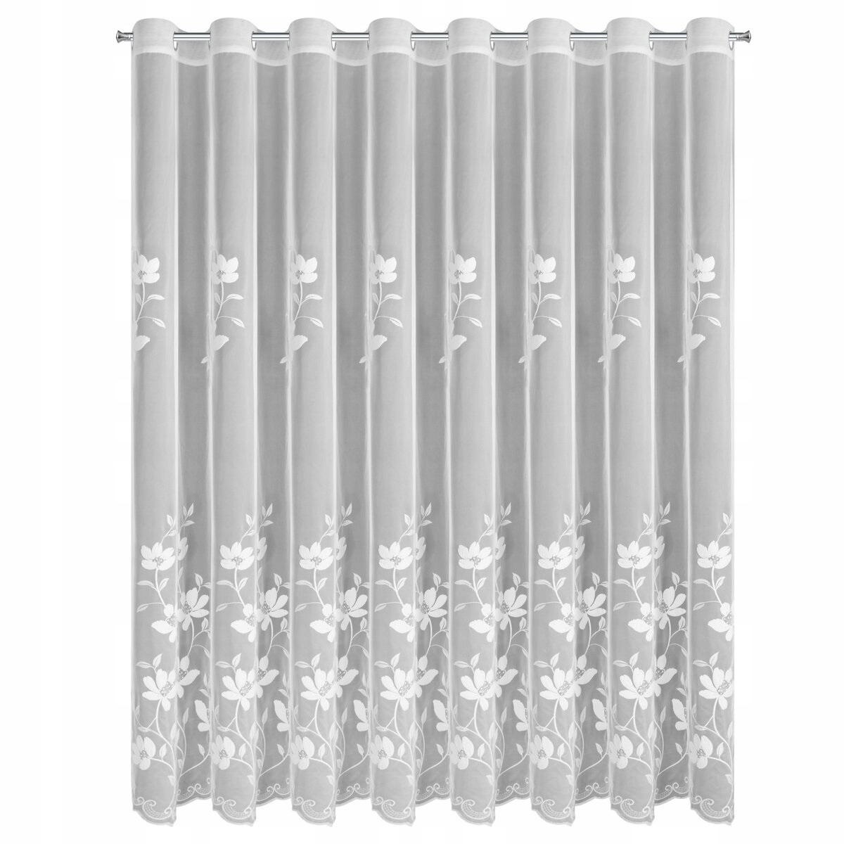 Hotová záclona Sandi 350x250 bílá na průchodkách