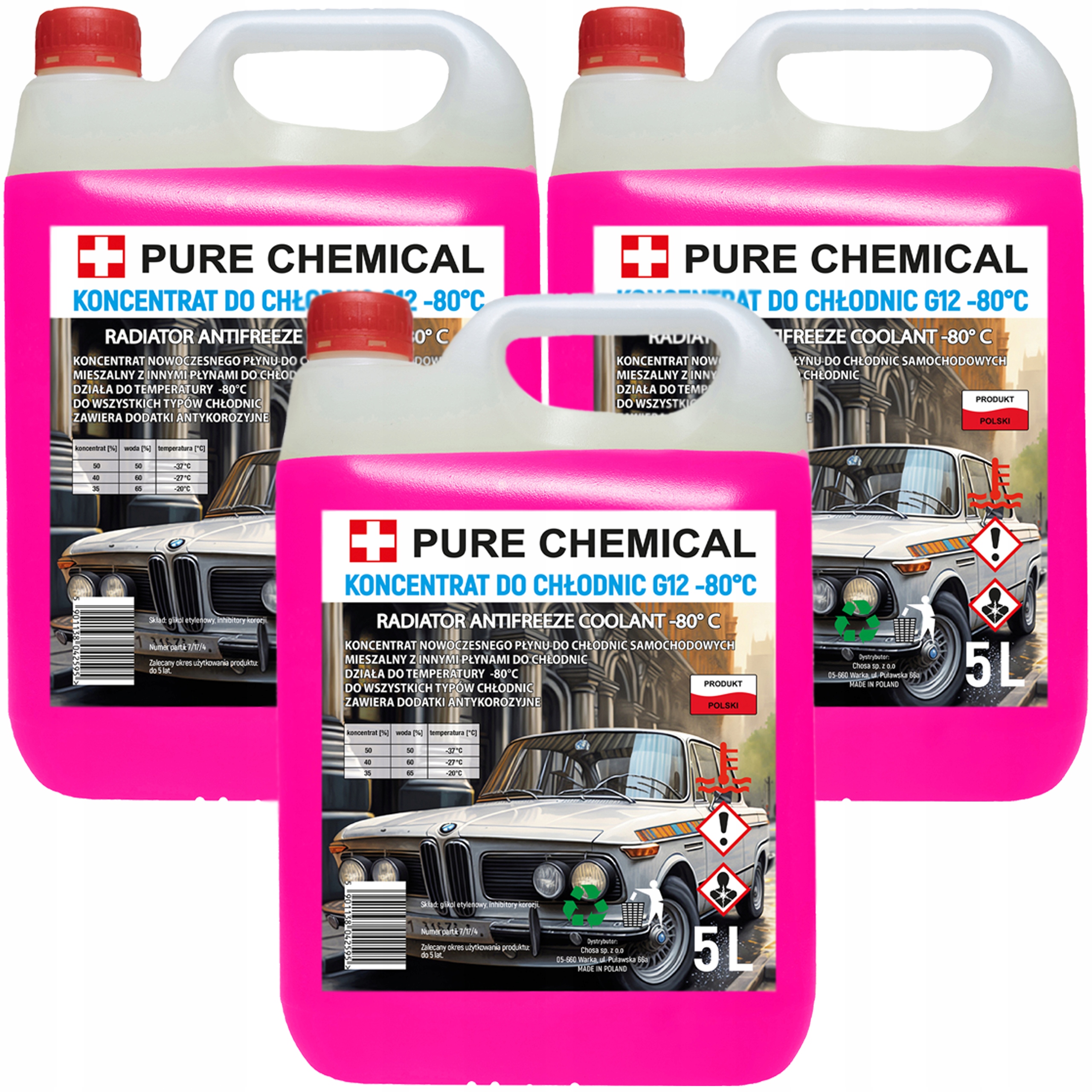 Koncentrát Chladicí Kapaliny G12/G12+ -80°C 15L