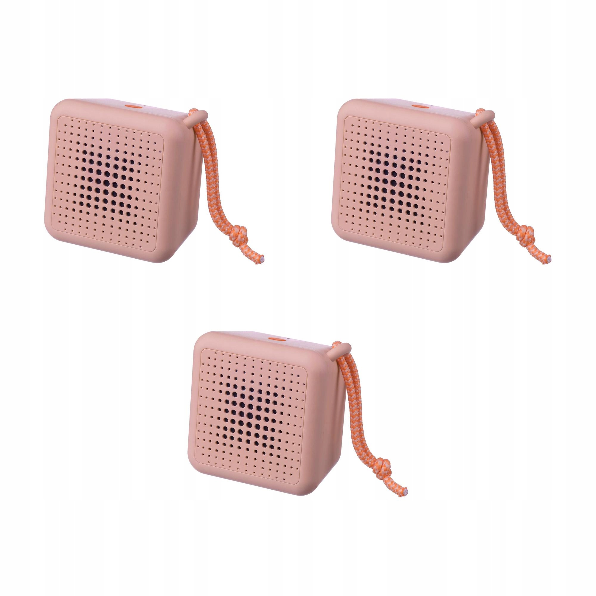 3 ks Bluetooth reproduktor Vappeby voděodolný, růžový, přenosný