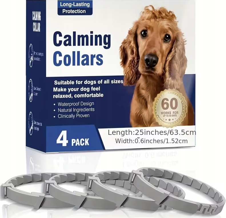4x Uklidňující Obojek Pro Psa Feromonový 60CM Antistresový 60 Dní 4 kusů