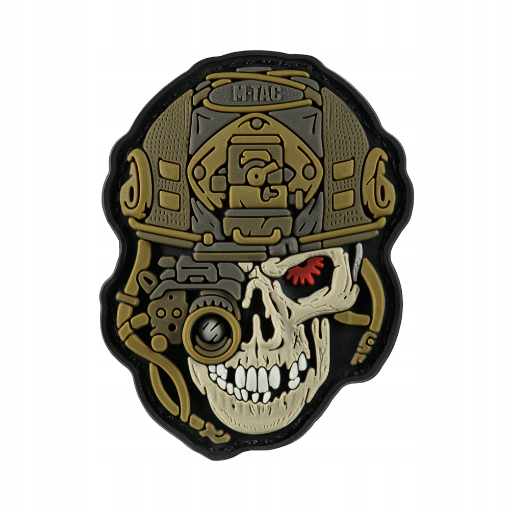 M-Tac Naszywka Worn To The Bone Pcv 3D patch na rzep 5,7x7,6cm Black/Coyote