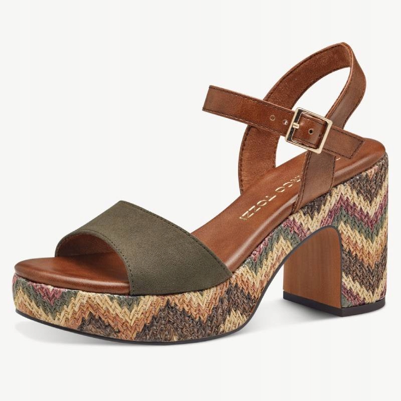 Marco Tozzi 2-28008-42-726 zelené sandály vel. 39 Vegan Kochland