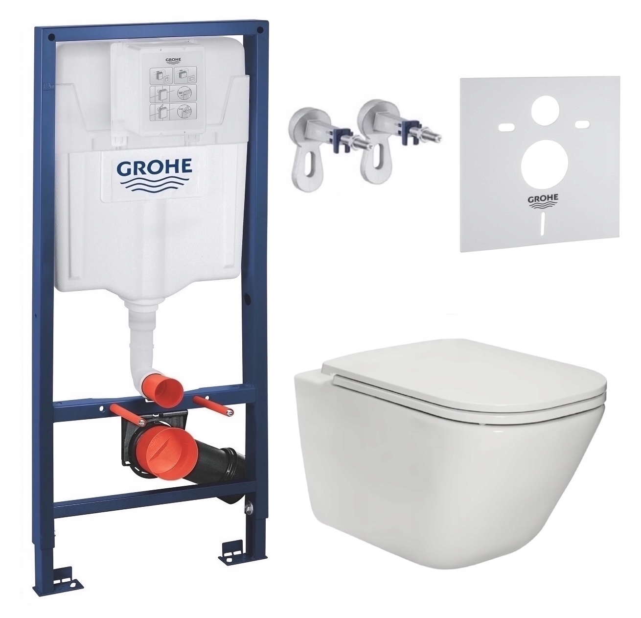 7v1 Podomítkový Wc Set Stelaz Grohe Wc Mísa Rim Roca Gap Silent