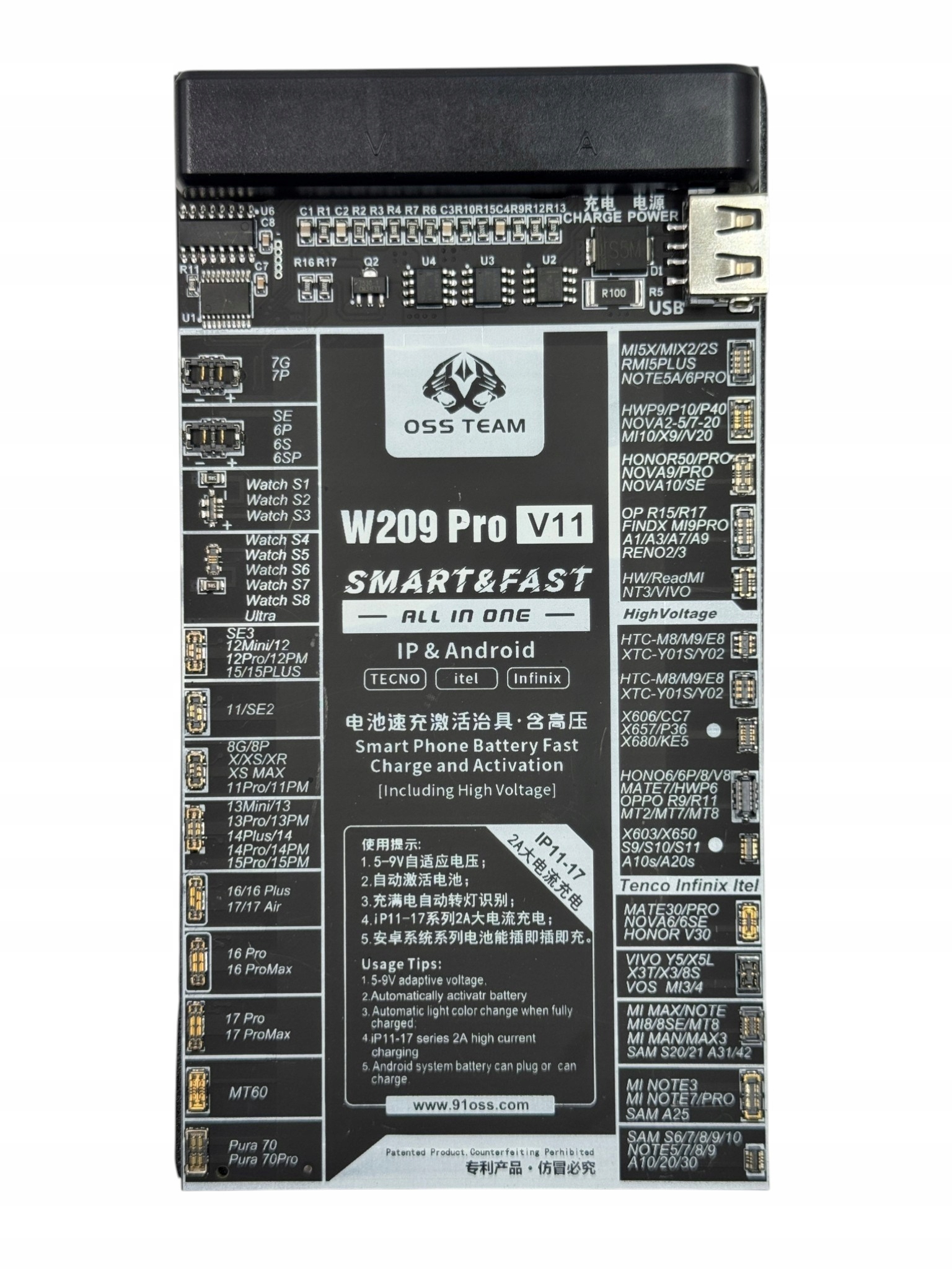 Płytka Aktywacji Baterii Oss Team iPhone 6-17 Pro Max Tester Ładowanie