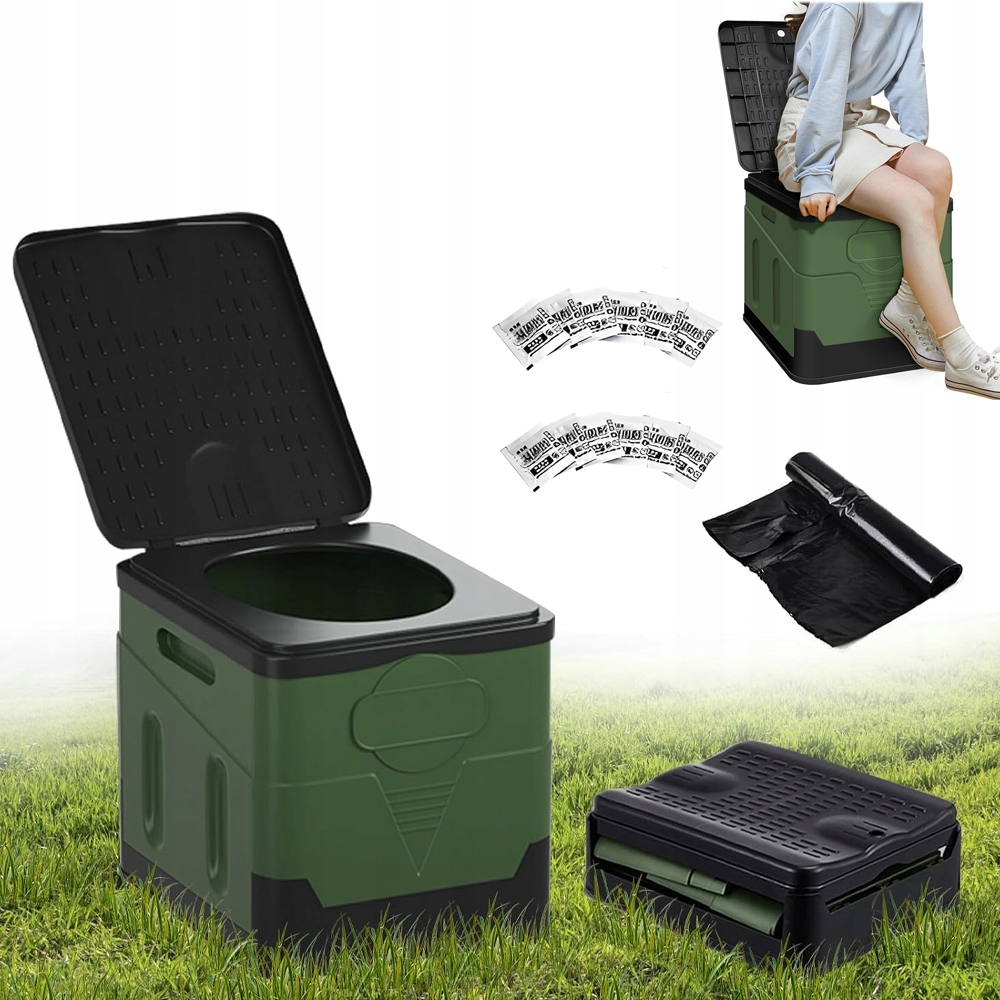 Přenosné Skládací Wc Turistické Wc Na Kemping S 12 Ks Tužidlem