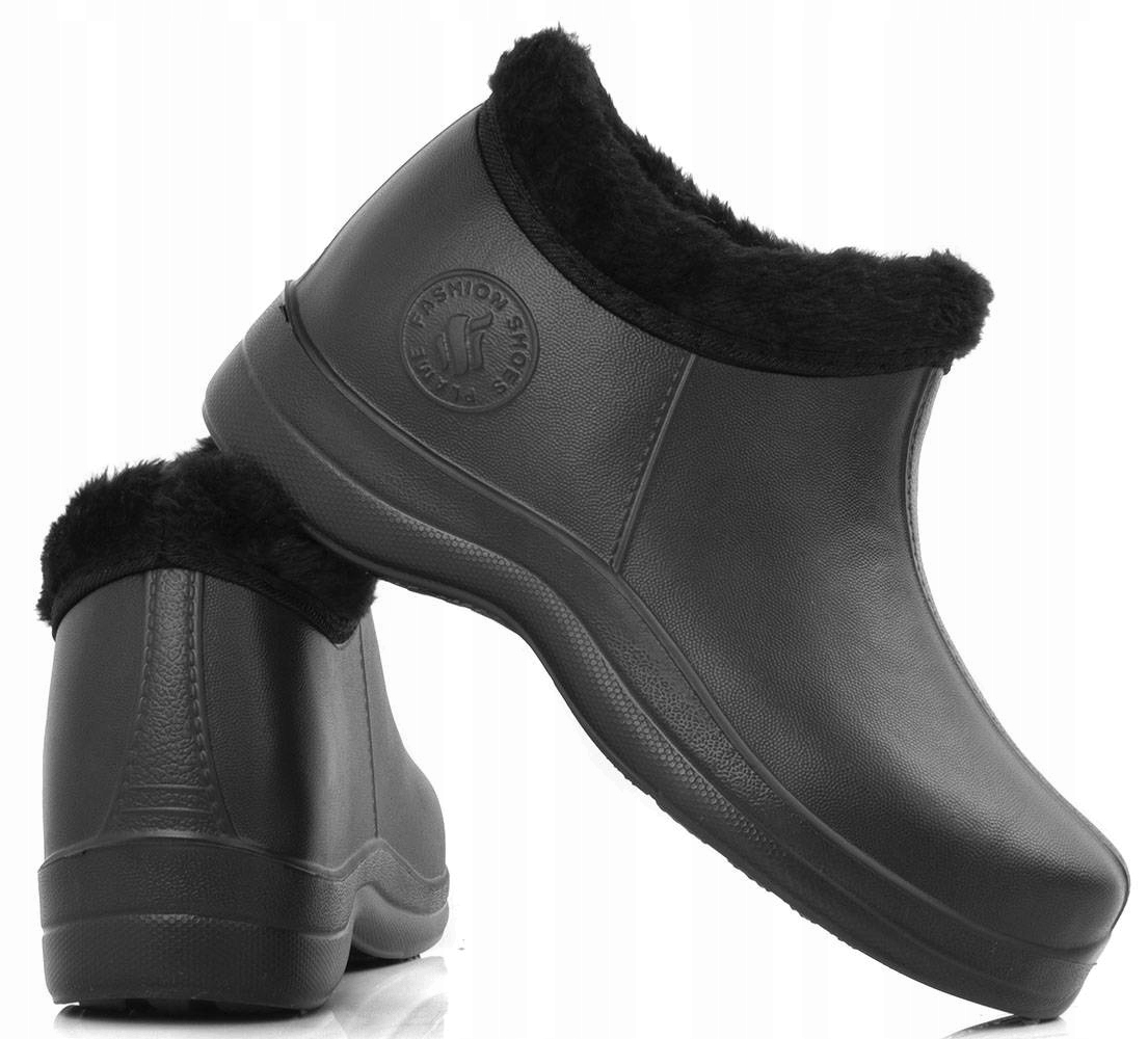 6007 CZARNE OCIEPLANE CHODAKI KROKSY KALOSZE 37