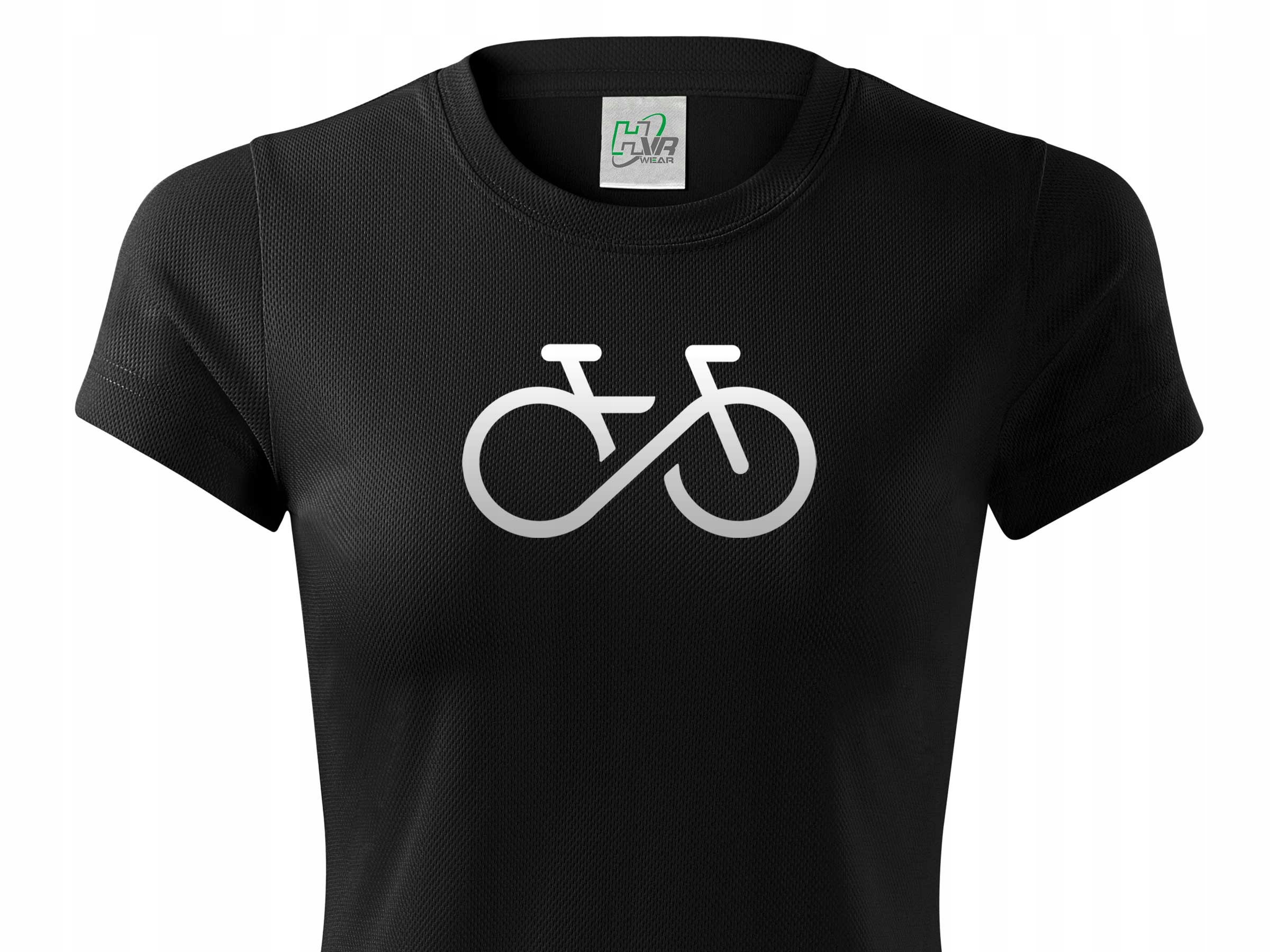 

Techniczny T-shirt damski nadruk odblaskowy Rower