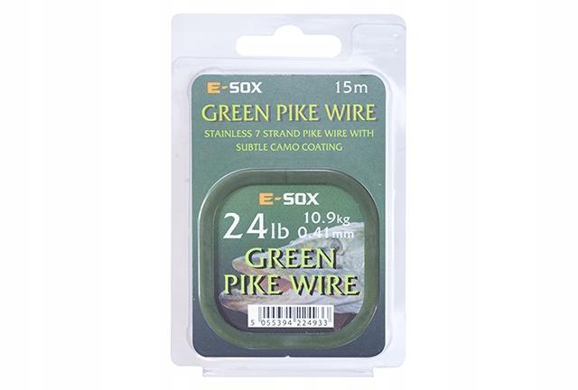 Drennan Green Pike Wire 24lb 15m linka stalowa