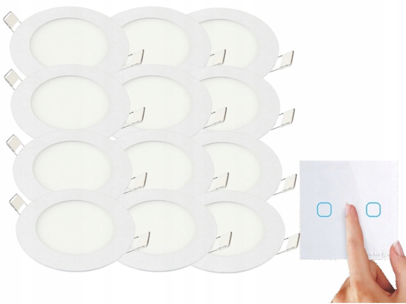 Sada Halogenové stropní lampy 3W 12x Vypínač