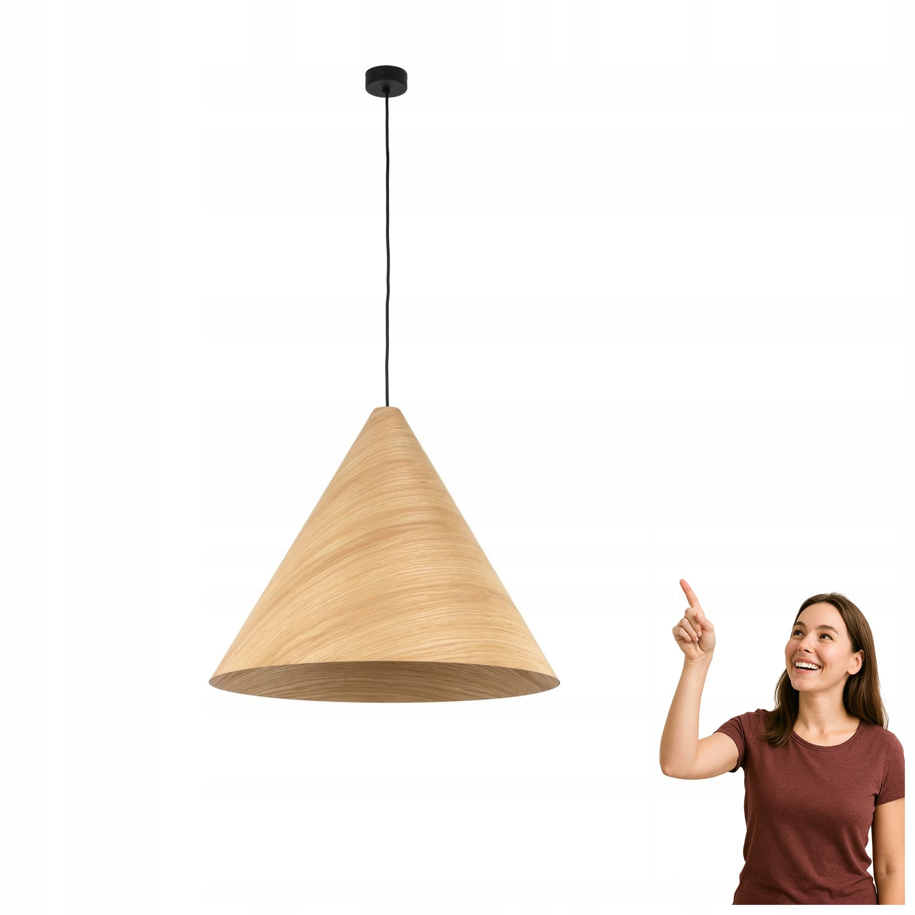 Závesná lampa Solis Wood Dub svetlý 10597 Tk Lighting