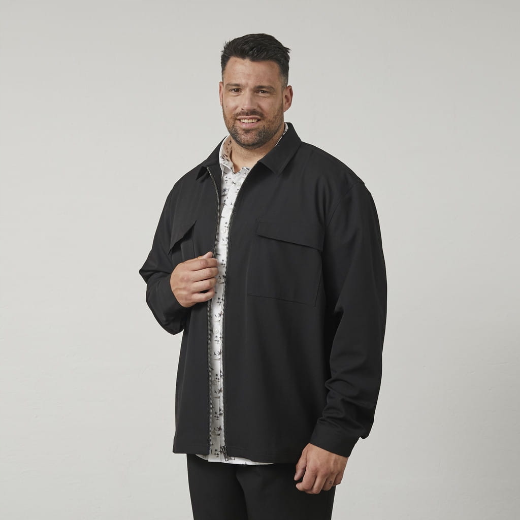 Pánská Elegantní košilová bunda černá North Latitude 4XL