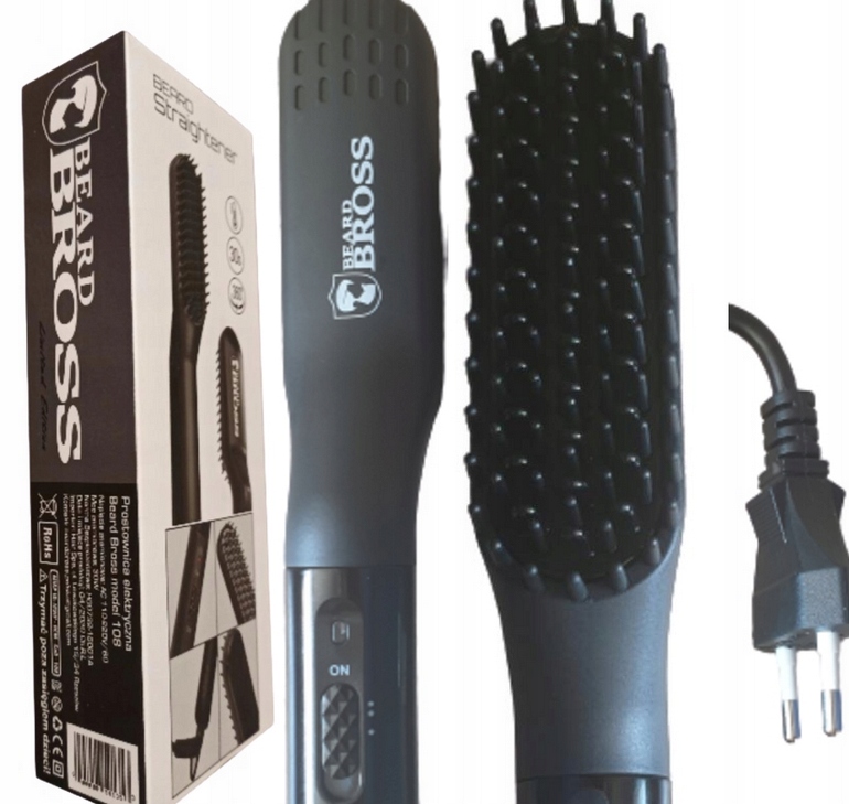 Beard Bross – Žehlička Na Vlasy na vousy Kartáč Hřeben Česání