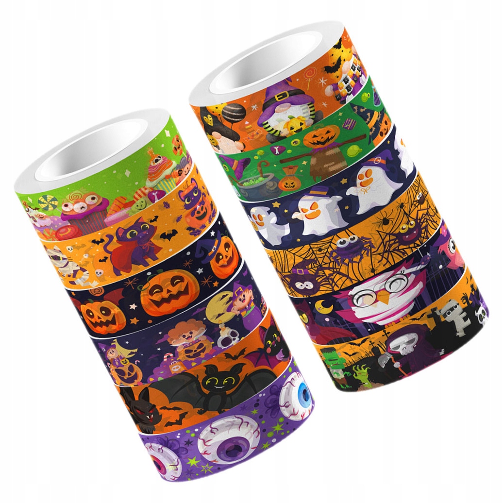 Taśma klejąca Halloween 12 rolek