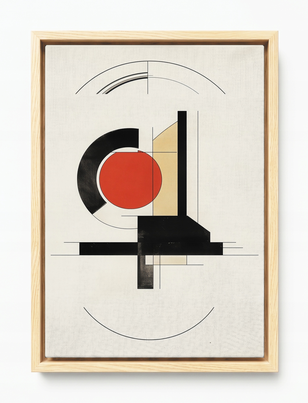 Obraz Rám Americká Krabička Grafika Geometrie Kolo Abstrakce Bauhaus 40x60