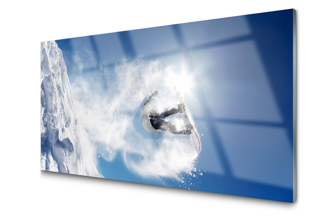 

Panel szklany Płytka Snowboard Śnieg 120x60