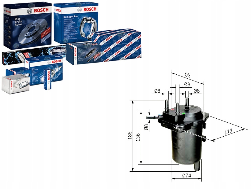 BOS0 450 907 013 Palivový Filtr Renault 1,5DCI 05- B Asistent řidiče #33