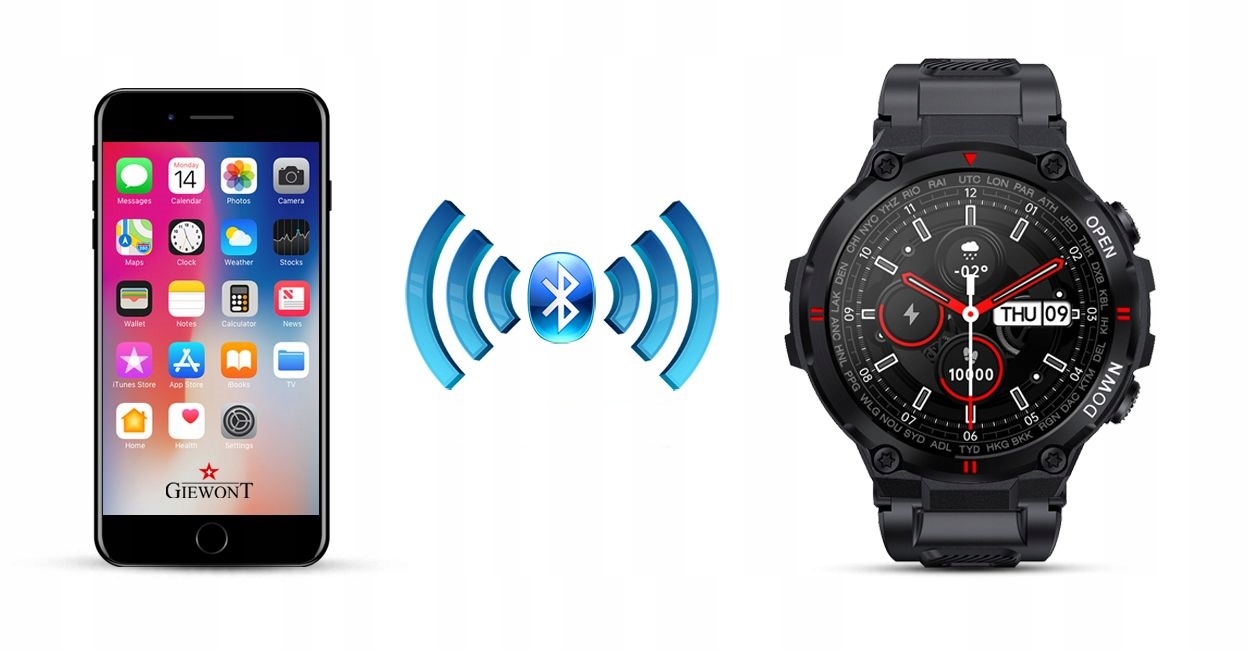 SMARTWATCH MĘSKI ROZMOWY TĘTNO SMS FB PULS 400 mAh Rodzaj smartwatch
