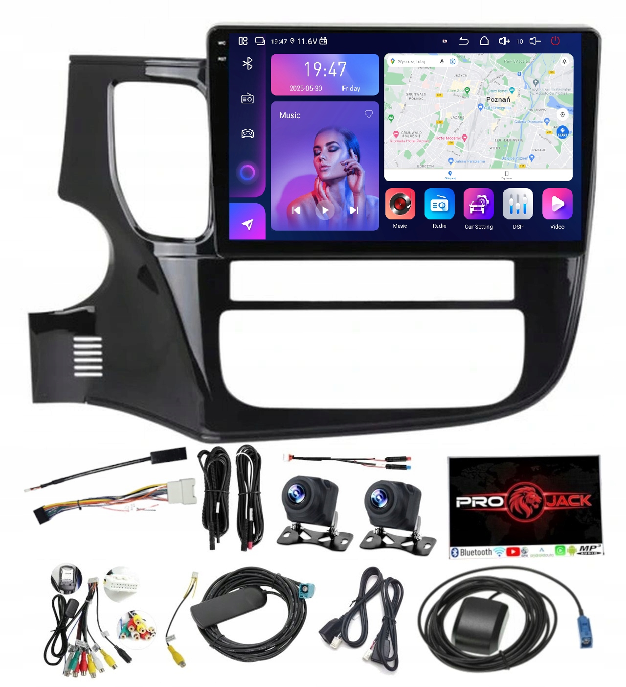 Rádio Navigácia Carplay Android Mitshubishi Outlander 2012-18 8GB 256GB Sim