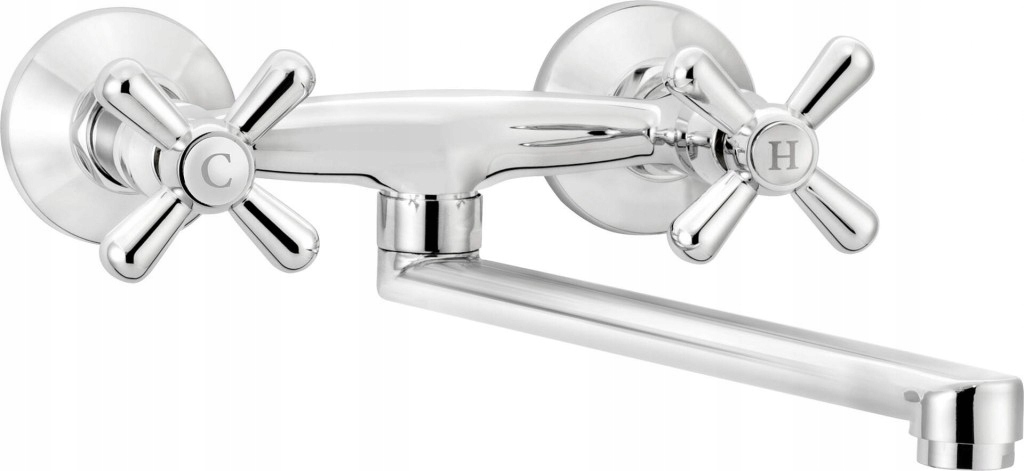 Symetrio chrom Nástěnná dřezová baterie (BOS_080D) /sm/