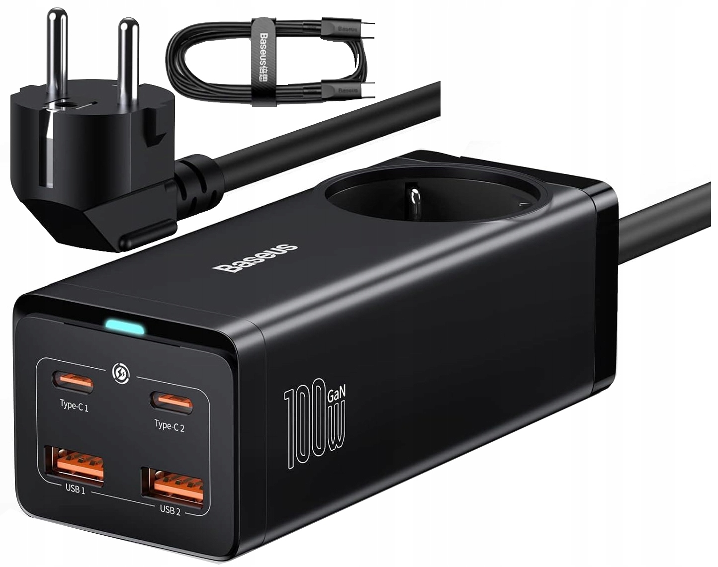 Baseus Rychlá Nabíjačka 100W 4xUSB QC4 Pd Usb-c Ac 5v1 Napájacia Lišta