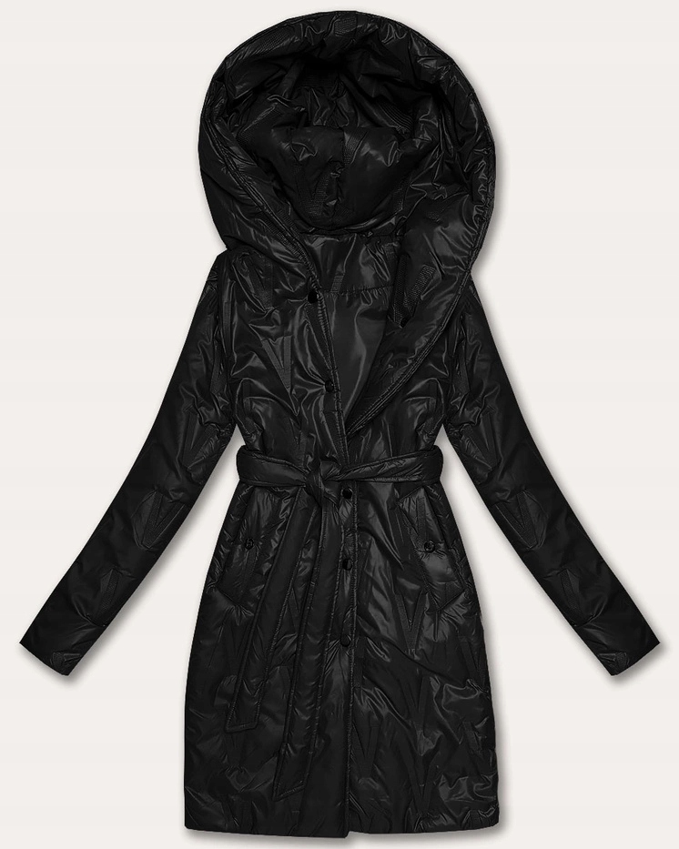 Prošívaný Kabát B8508 Černý L (40)