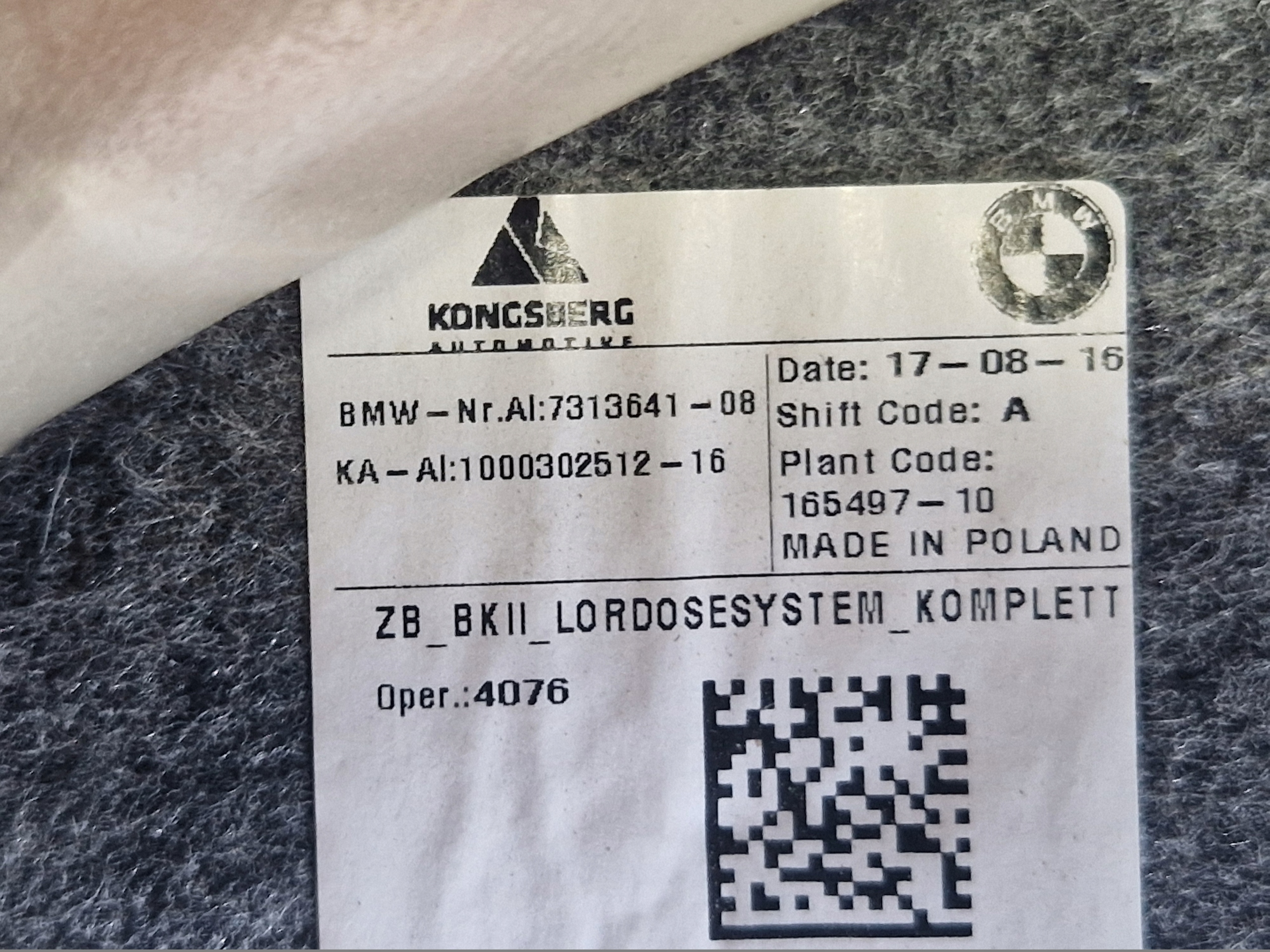BMW F10 F11 MATA SITZ 165497-10