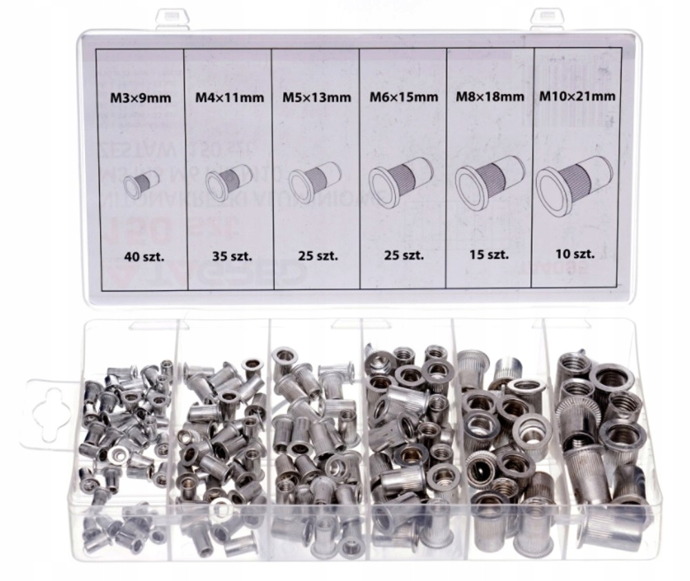 

Nitonakrętki Aluminiowe M3 M5 M6 M8 M10 150szt