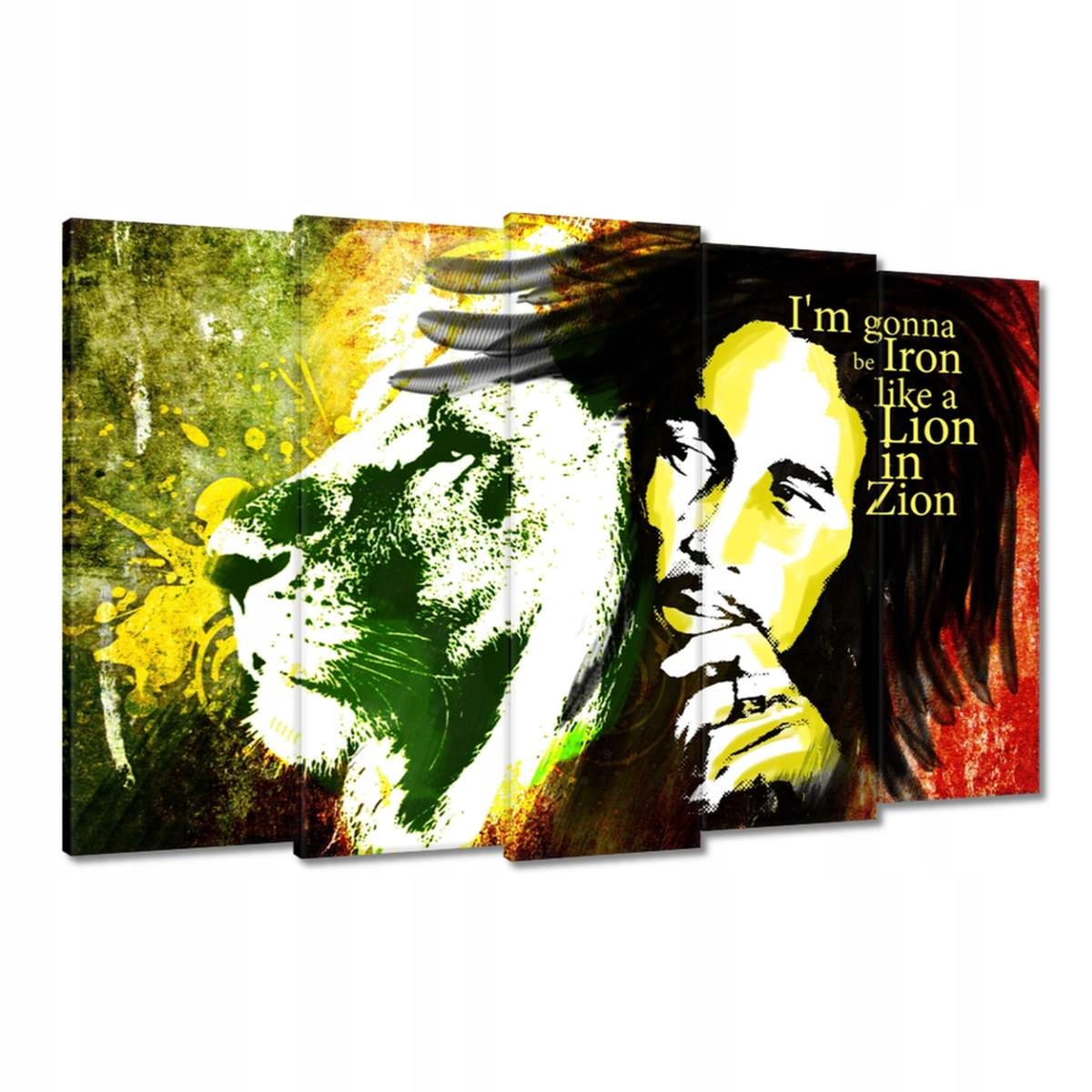 Obrazy 150x95 Bob Marley Lion v Zionu