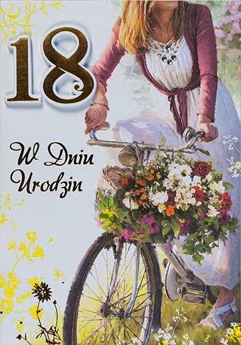 

Kartka na 18 urodziny dla dziewczyny radosna M369