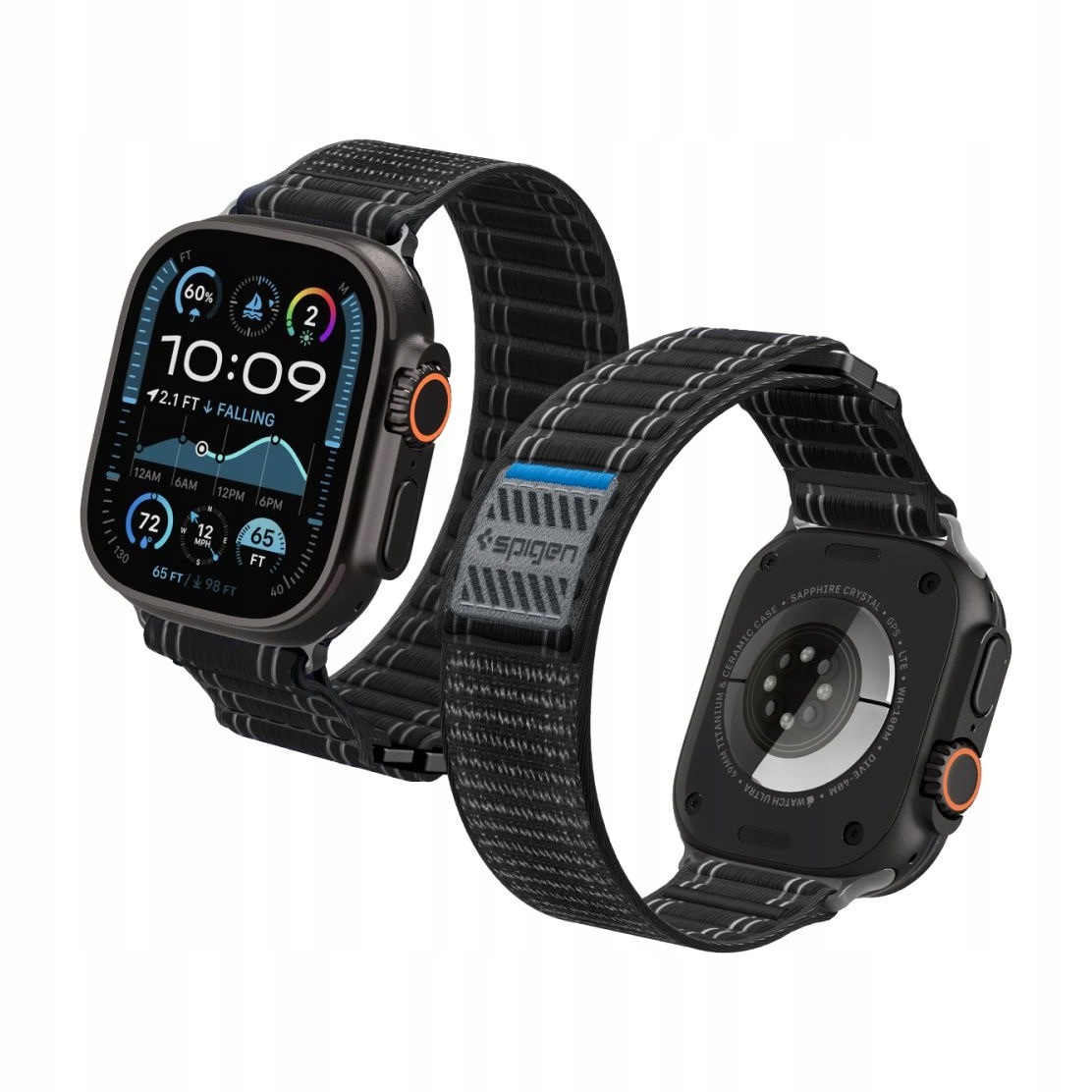 Pasek do Apple Watch 44 mm Spigen WBF0 czarny