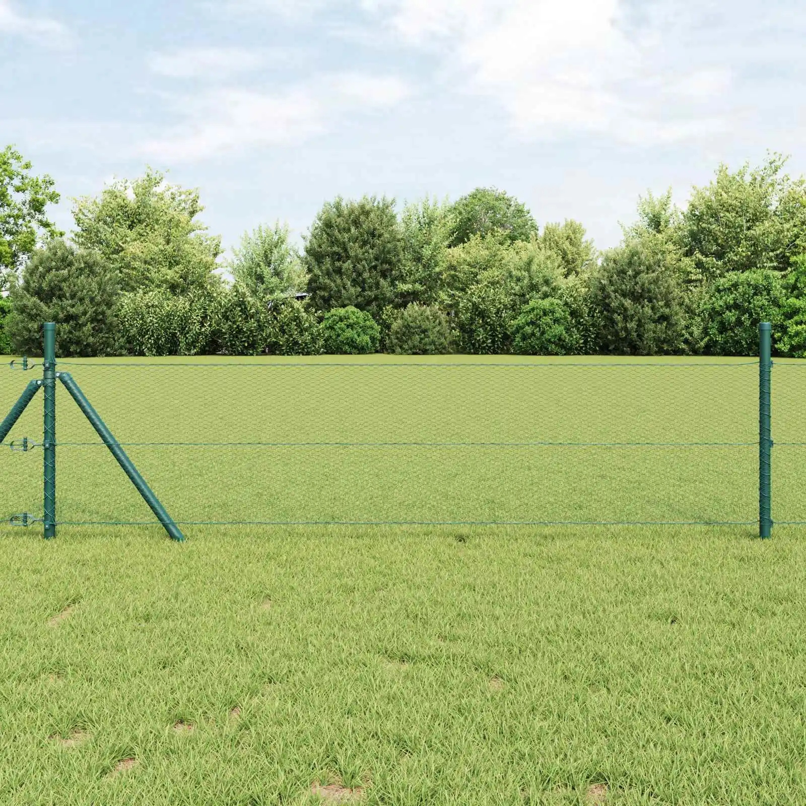 vidaXL Hexagonální oplocení Zelená 1,2 x 10 m Pvc