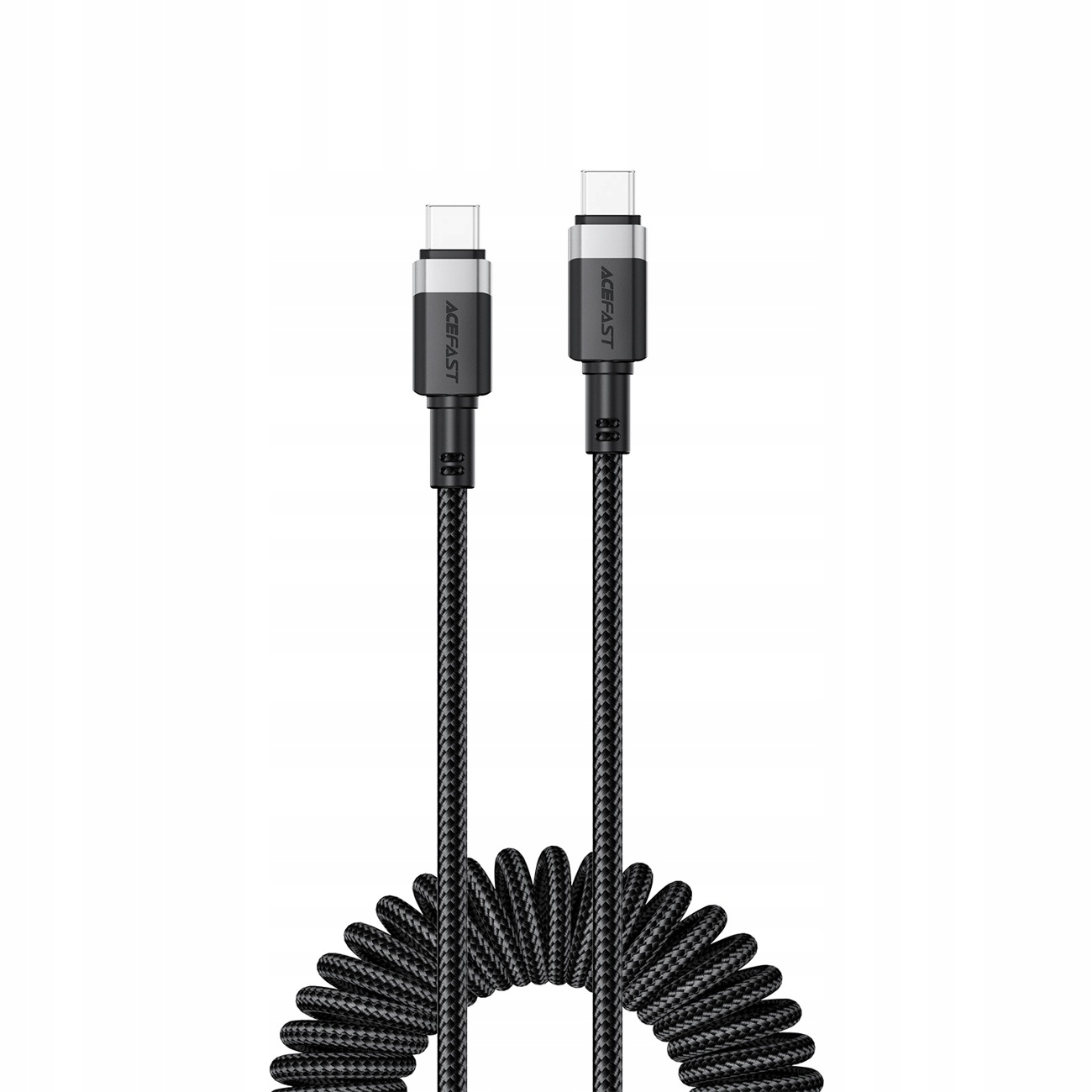 Kabel Acefast C14-03 Usb-c Usb-c sprężynowy 480Mb/s 3A 1.2m czarny